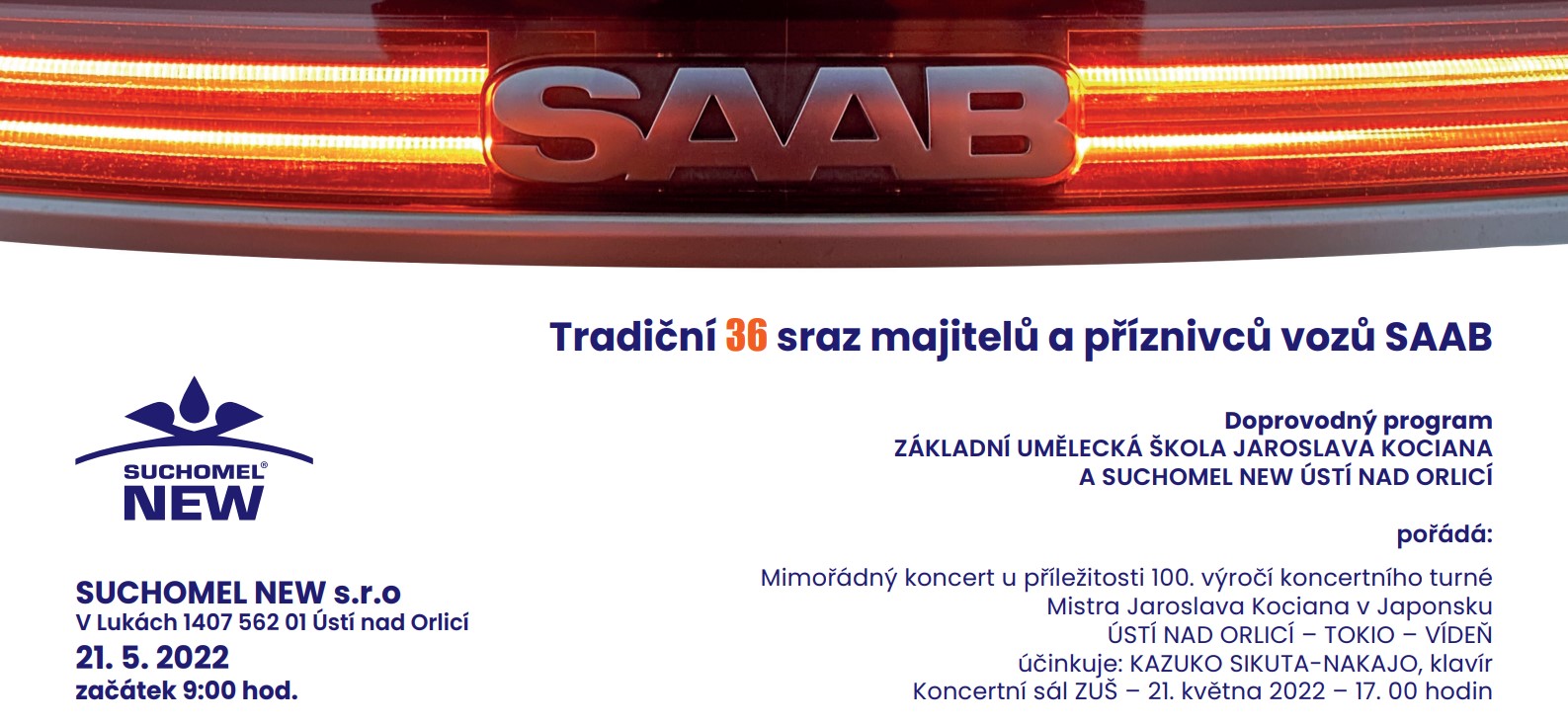 Tradiční 36. sraz majitelů a příznivců vozů SAAB